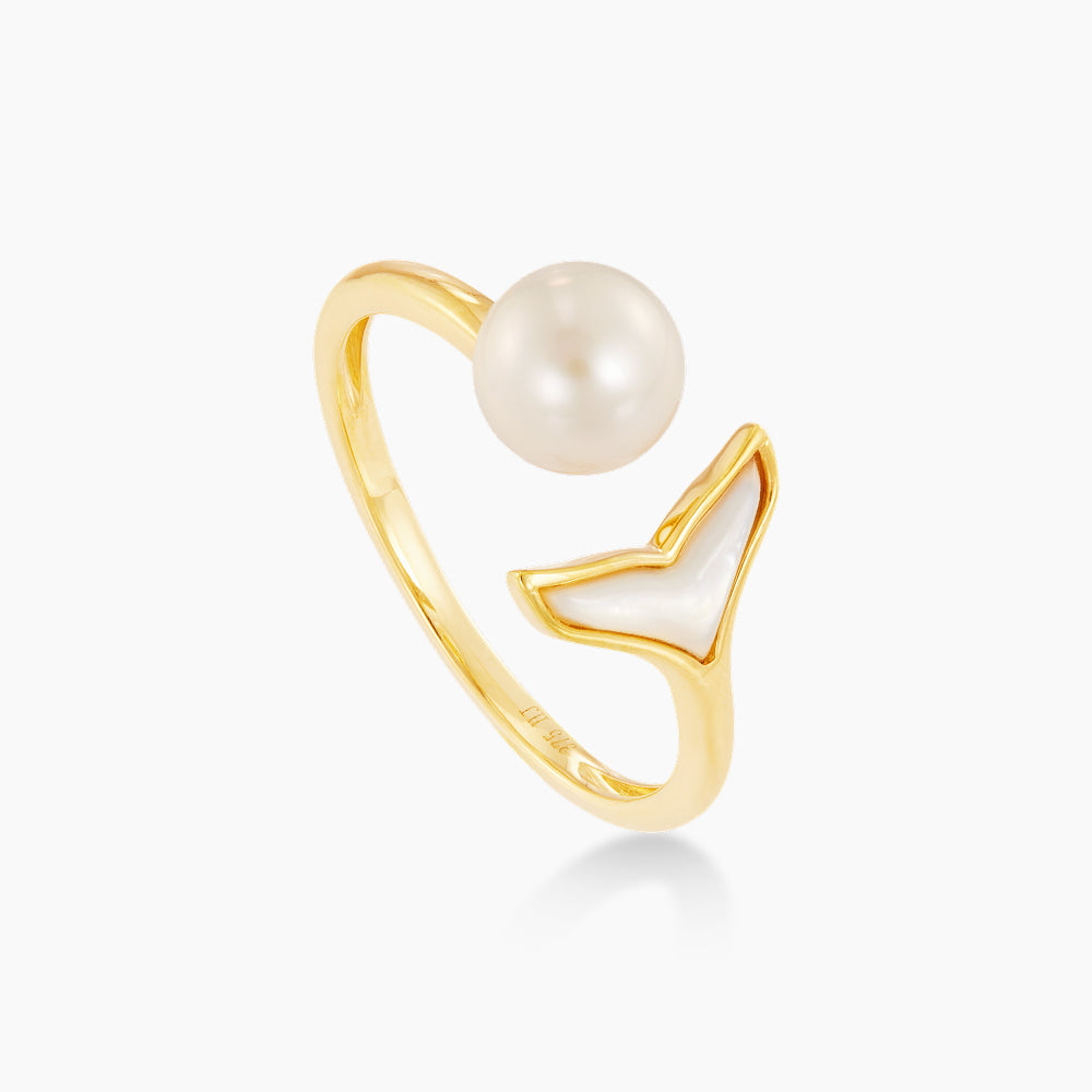 Fresh Water Pearl Ring in 375/9K Yellow Gold 270620924