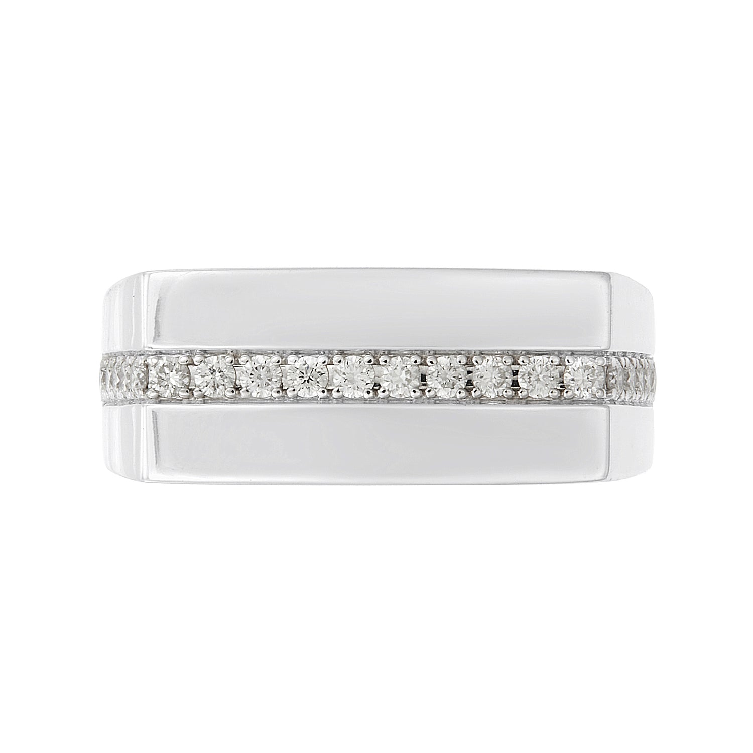 Diamond Men's Ring in 925 Silver Palladium 270661024(PLD)