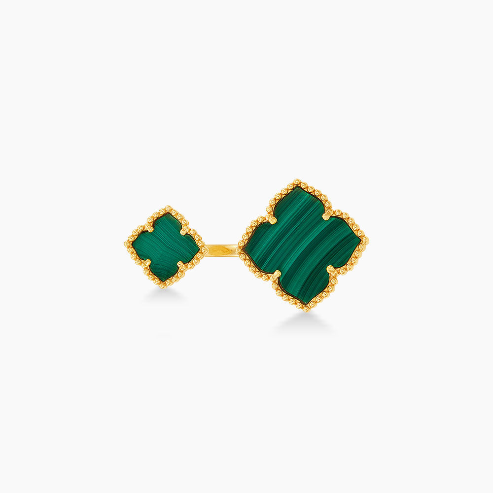 AL-ZAHRA | Malachite Gemstone Ring in 750/18K Yellow Gold 270891124(YG)-MALA