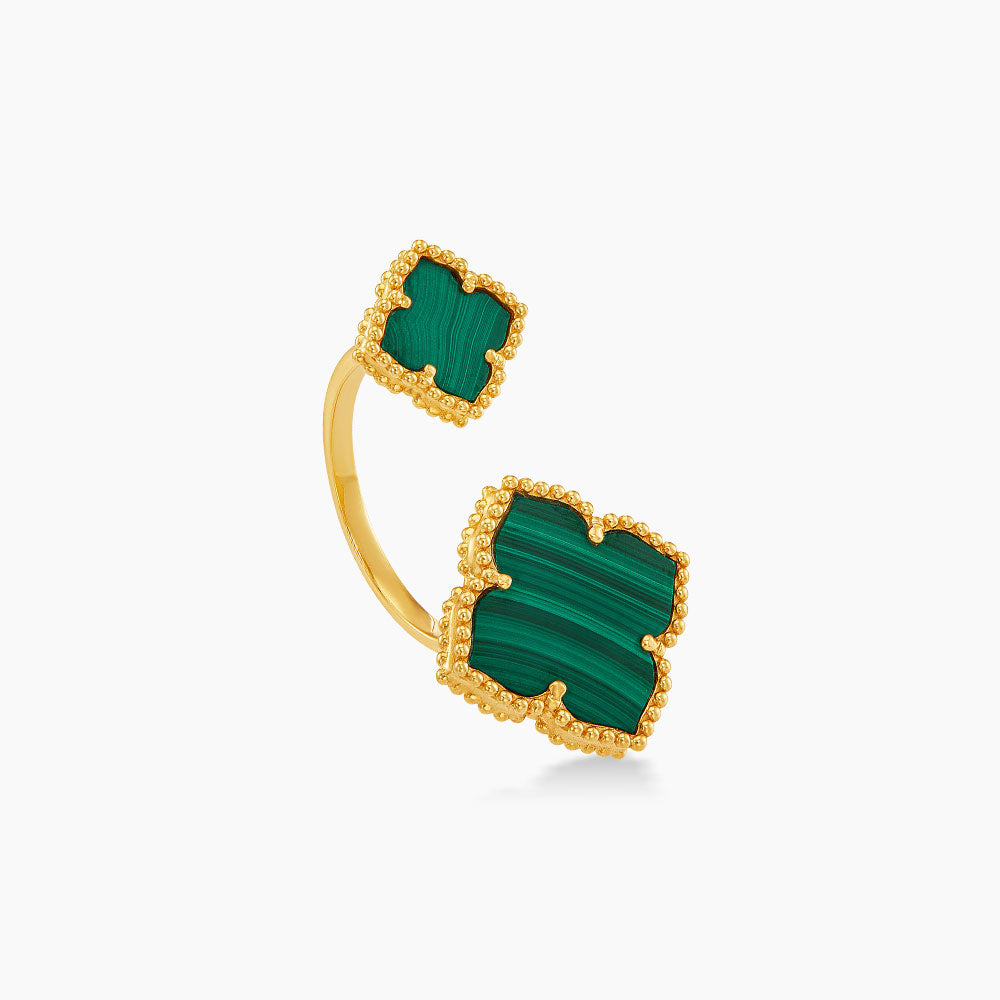 AL-ZAHRA | Malachite Gemstone Ring in 750/18K Yellow Gold 270891124(YG)-MALA
