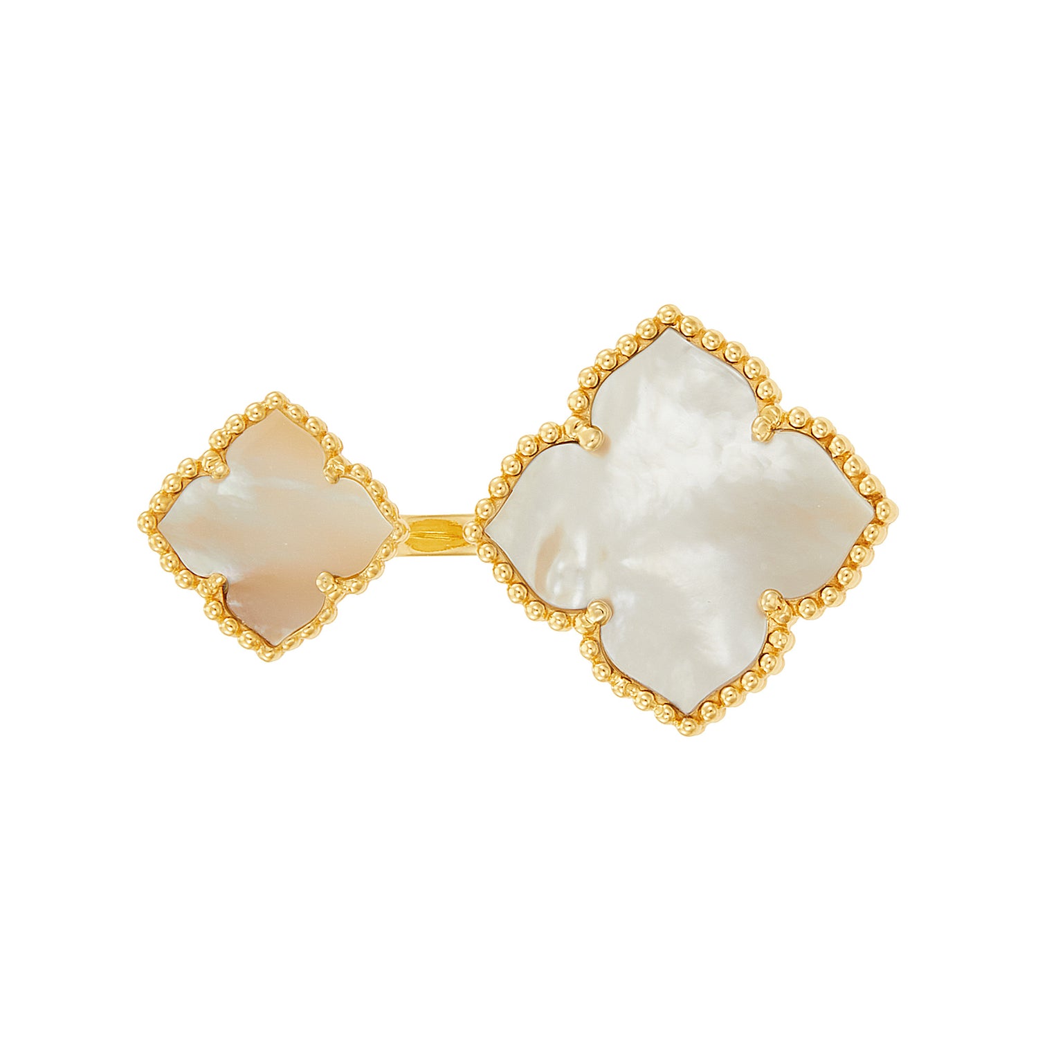 AL-ZAHRA | Mother of Pearl Ring in 750/18K Yellow Gold 270891124(YG)-MOP