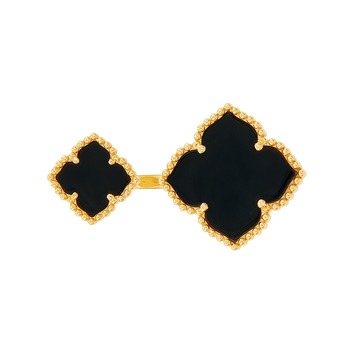 AL-ZAHRA | Onyx Ring in 750/18K Yellow Gold 270891124(YG)-ONYX