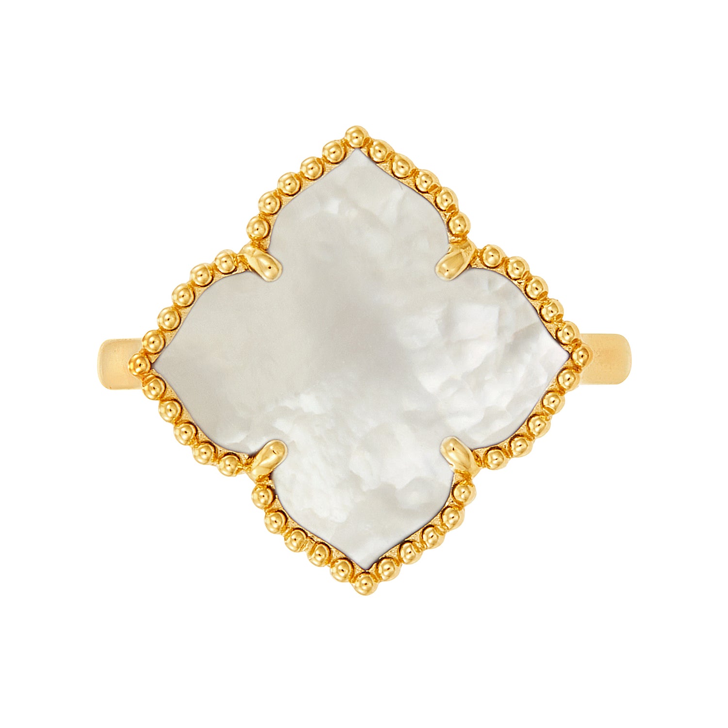 AL-ZAHRA | Mother of Pearl Ring in 750/18K Yellow Gold 270901124(YG)-MOP