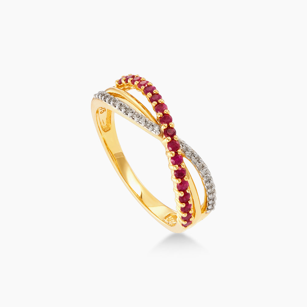 Ruby and Diamond Ring in 375/9K Yellow Gold 271001124-RU