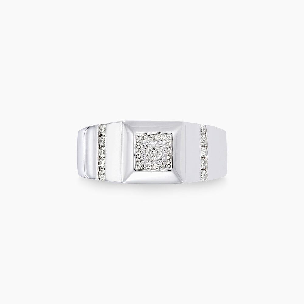Diamond Men's Ring in 925 Silver Palladium 271610125(PLD)