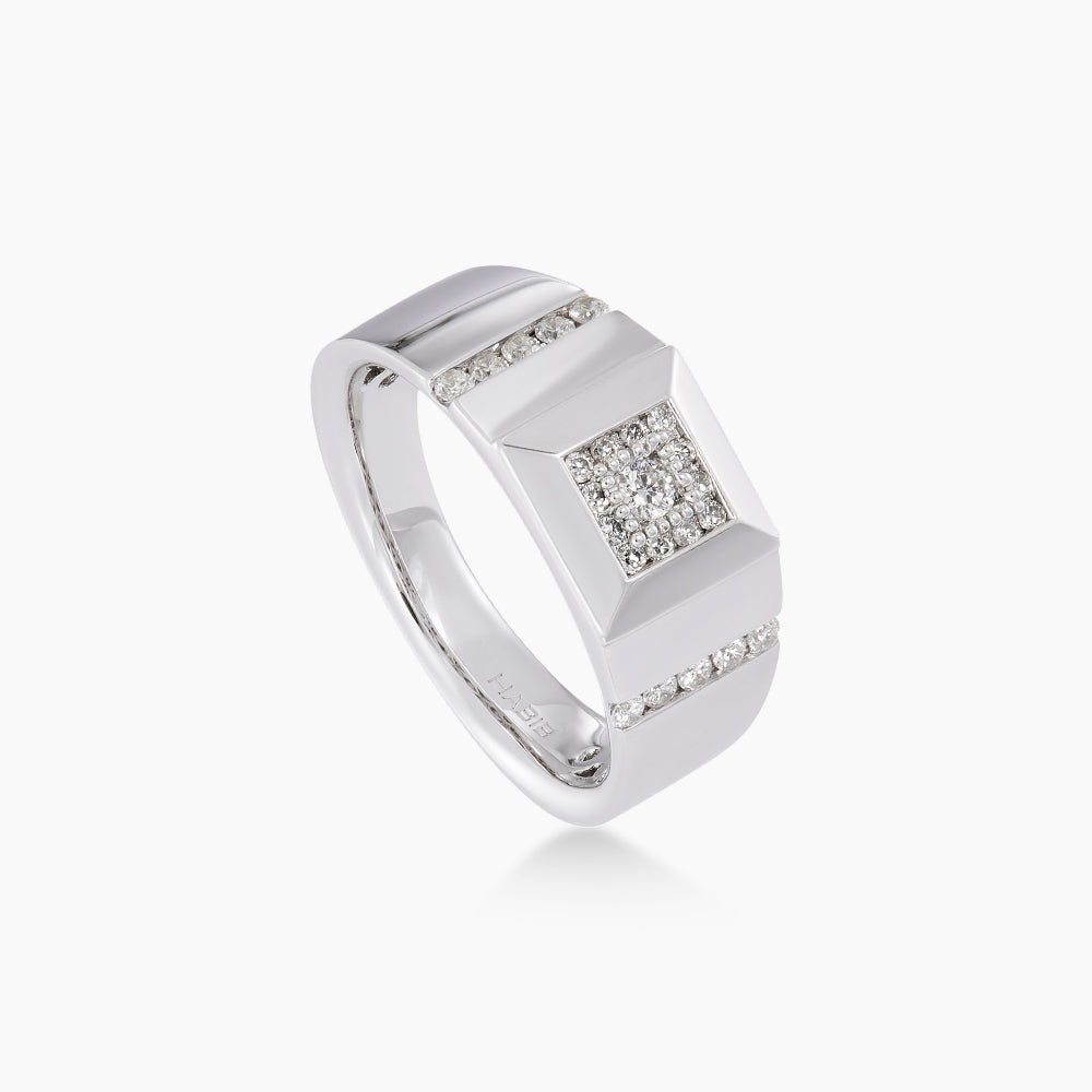 Diamond Men's Ring in 925 Silver Palladium 271610125(PLD)