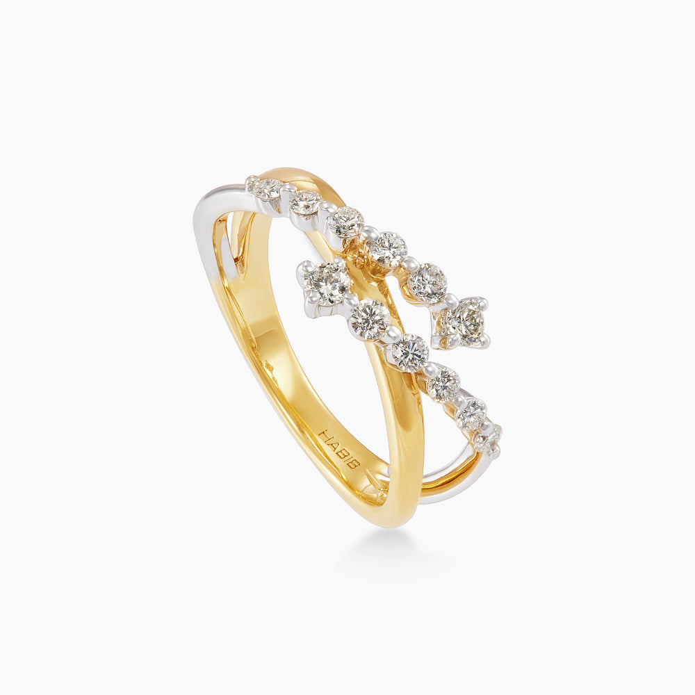 Diamond Ring in 750/18K Yellow and White Gold 271870125