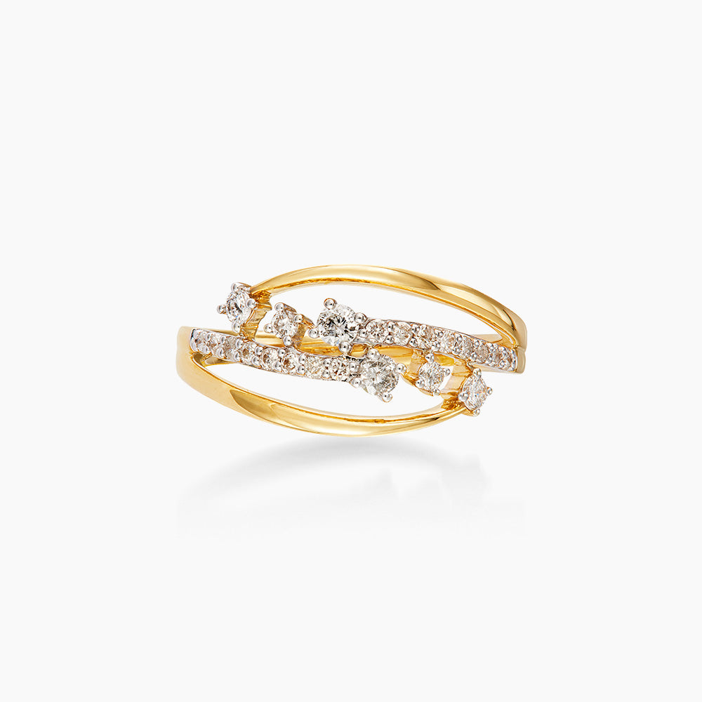 CHIC | Diamond Ring in 375/9K Yellow and White Gold 271980625-BI