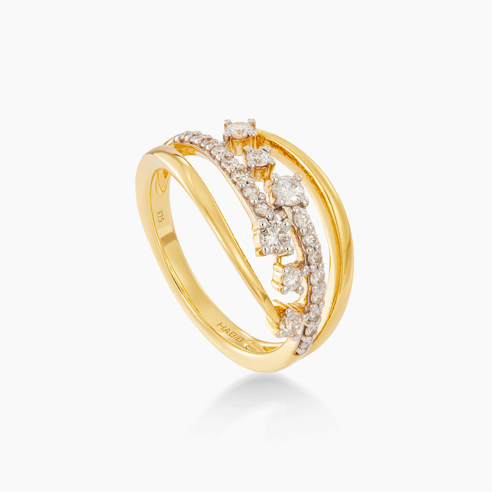 CHIC | Diamond Ring in 375/9K Yellow and White Gold 271980625-BI