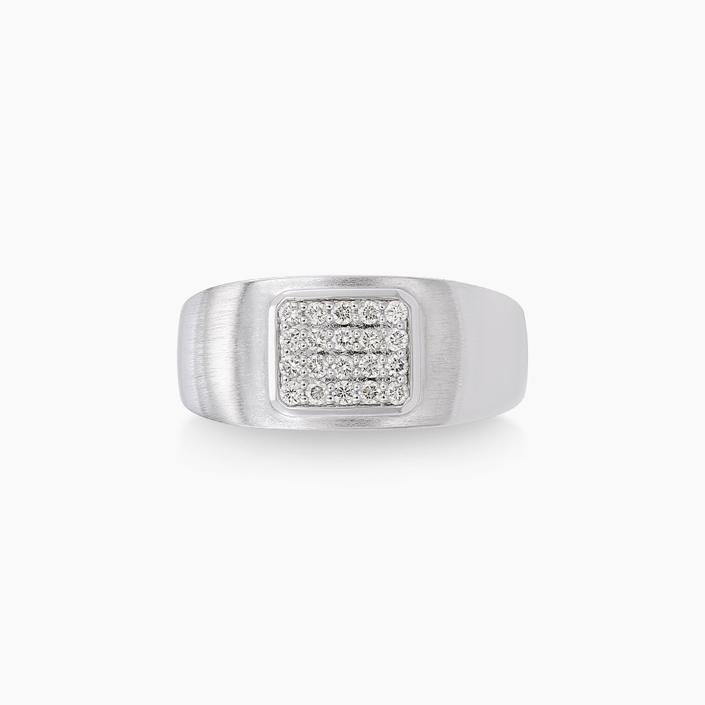Diamond Men's Ring in 925 Silver Palladium 272020125(PLD)