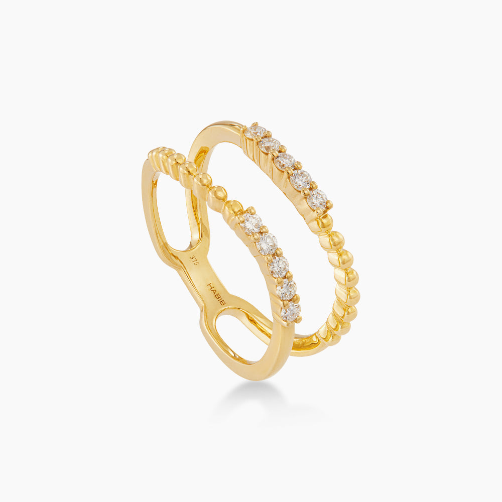CHIC | Diamond Ring in 375/9K Yellow Gold 273340625