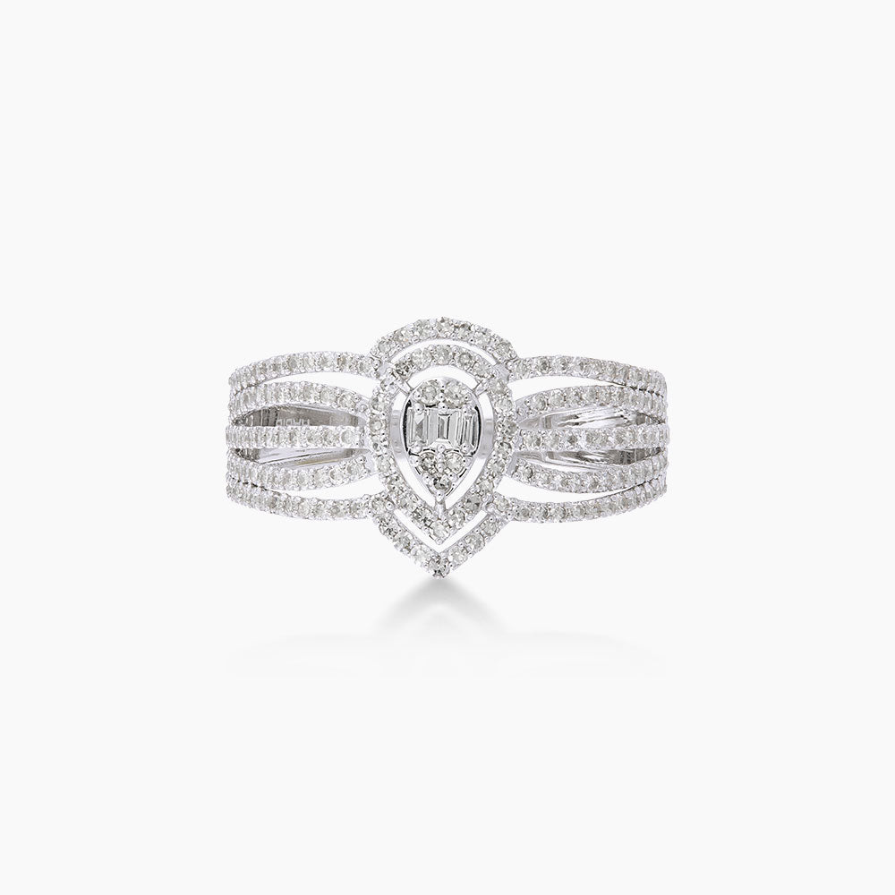 Baguette and Diamond Ring in 375/9K White Gold 273540625(WG)