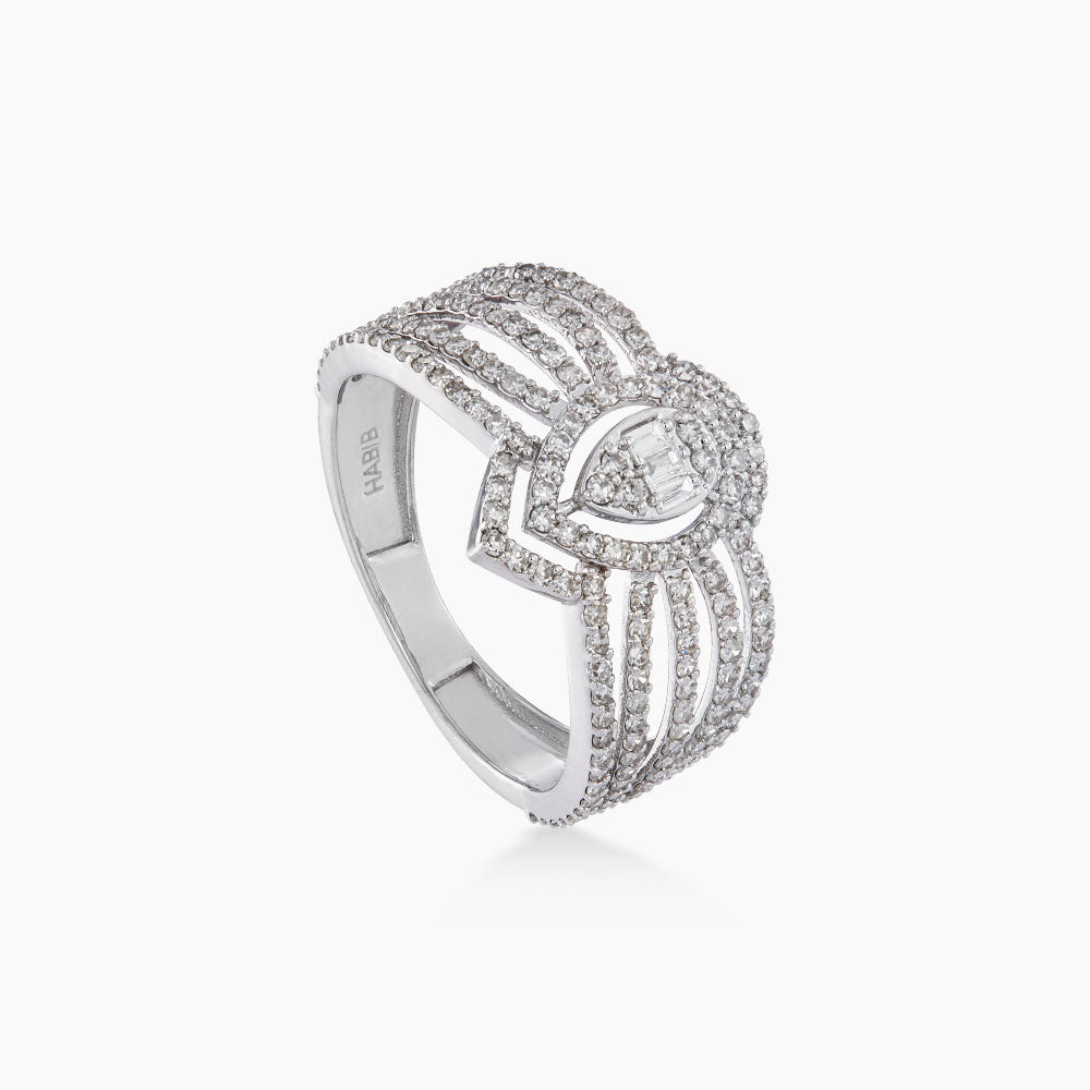 Baguette and Diamond Ring in 375/9K White Gold 273540625(WG)