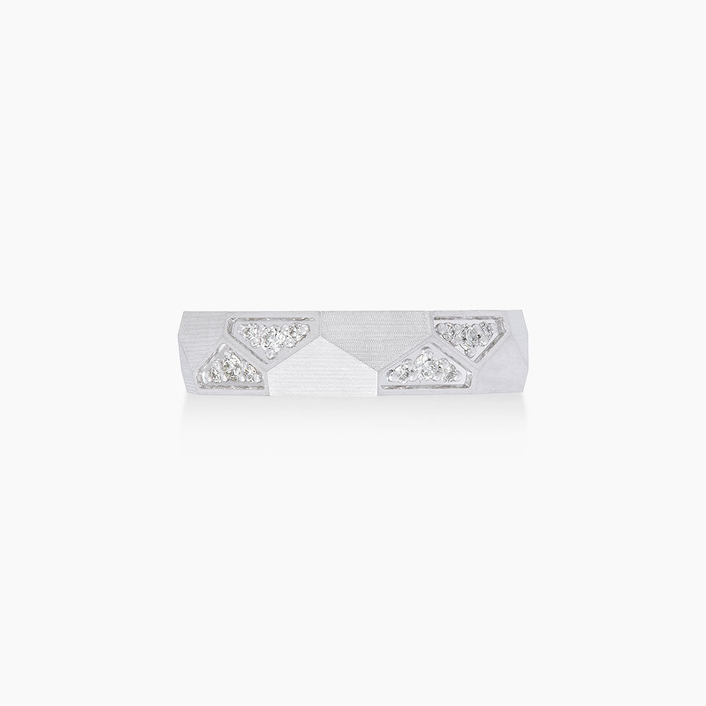 Diamond Men's Ring in 925 Silver Palladium 274121025(PLD)