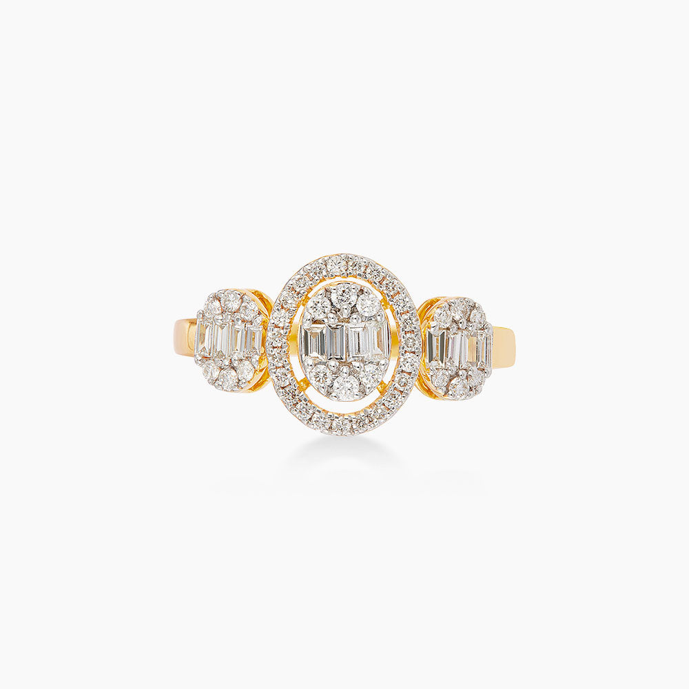 Tapered Diamond Ring in 375/9K Yellow Gold 274191025(YG)