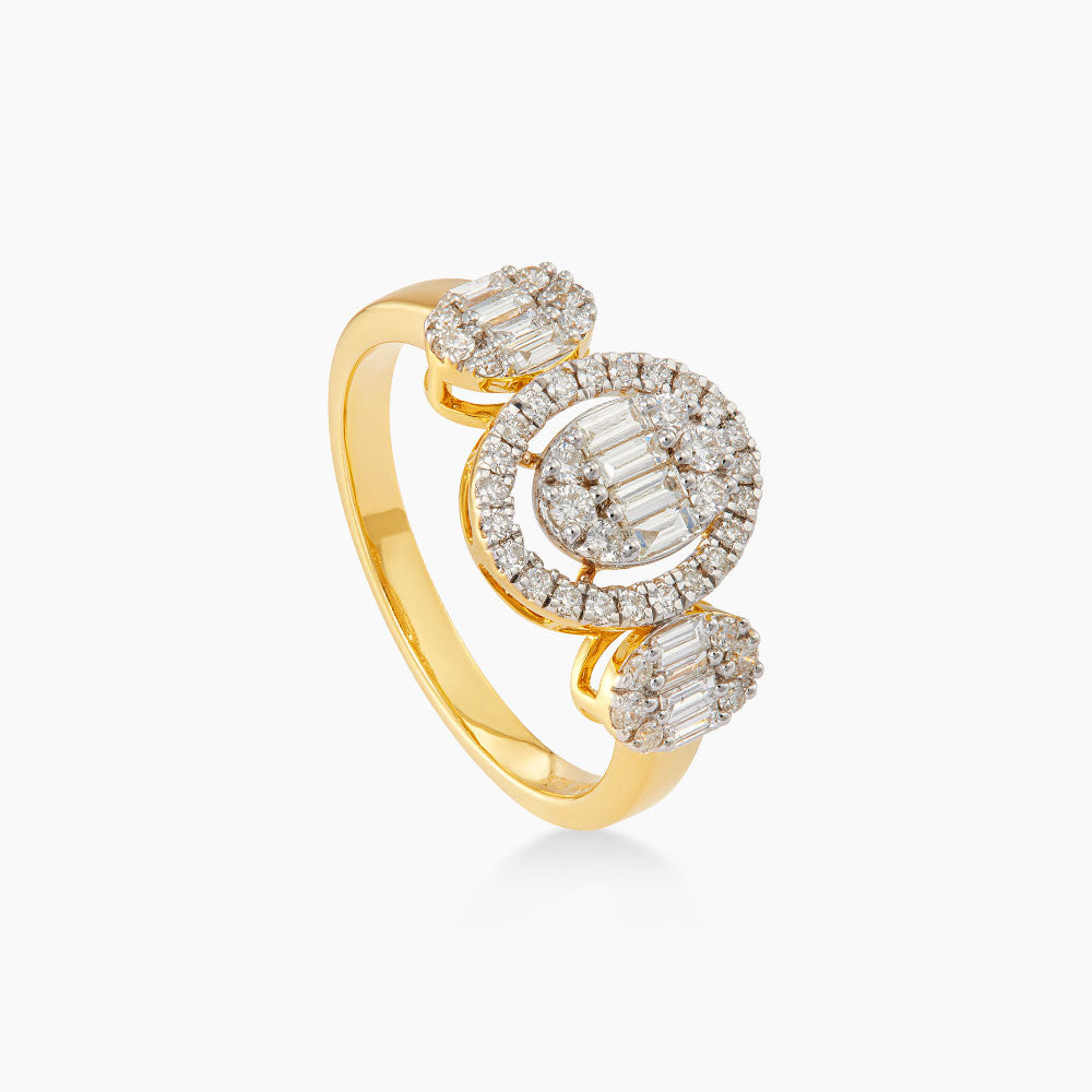 Tapered Diamond Ring in 375/9K Yellow Gold 274191025(YG)