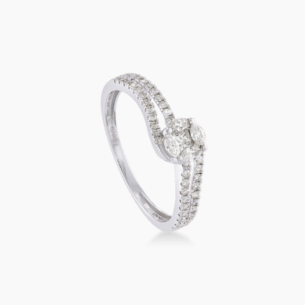 EMPRESS | Marquise, Princess and Diamond Ring in 750/18K White Gold 274241225(WG)
