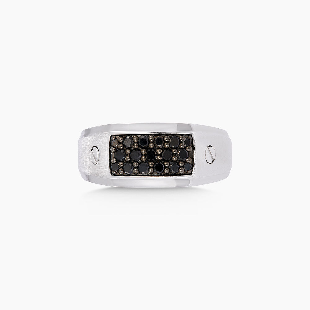 Black Diamond Men's Ring in 925 Silver Palladium 274300126(PLD)