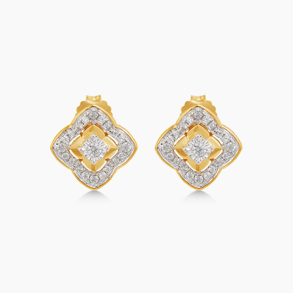 Diamond Earrings in 375/9K Yellow Gold 274310126(E)
