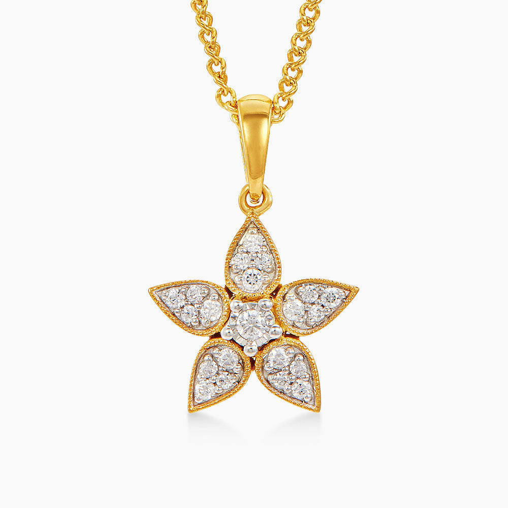 Diamond Necklace in 375/9K Yellow Gold 274320126(N)