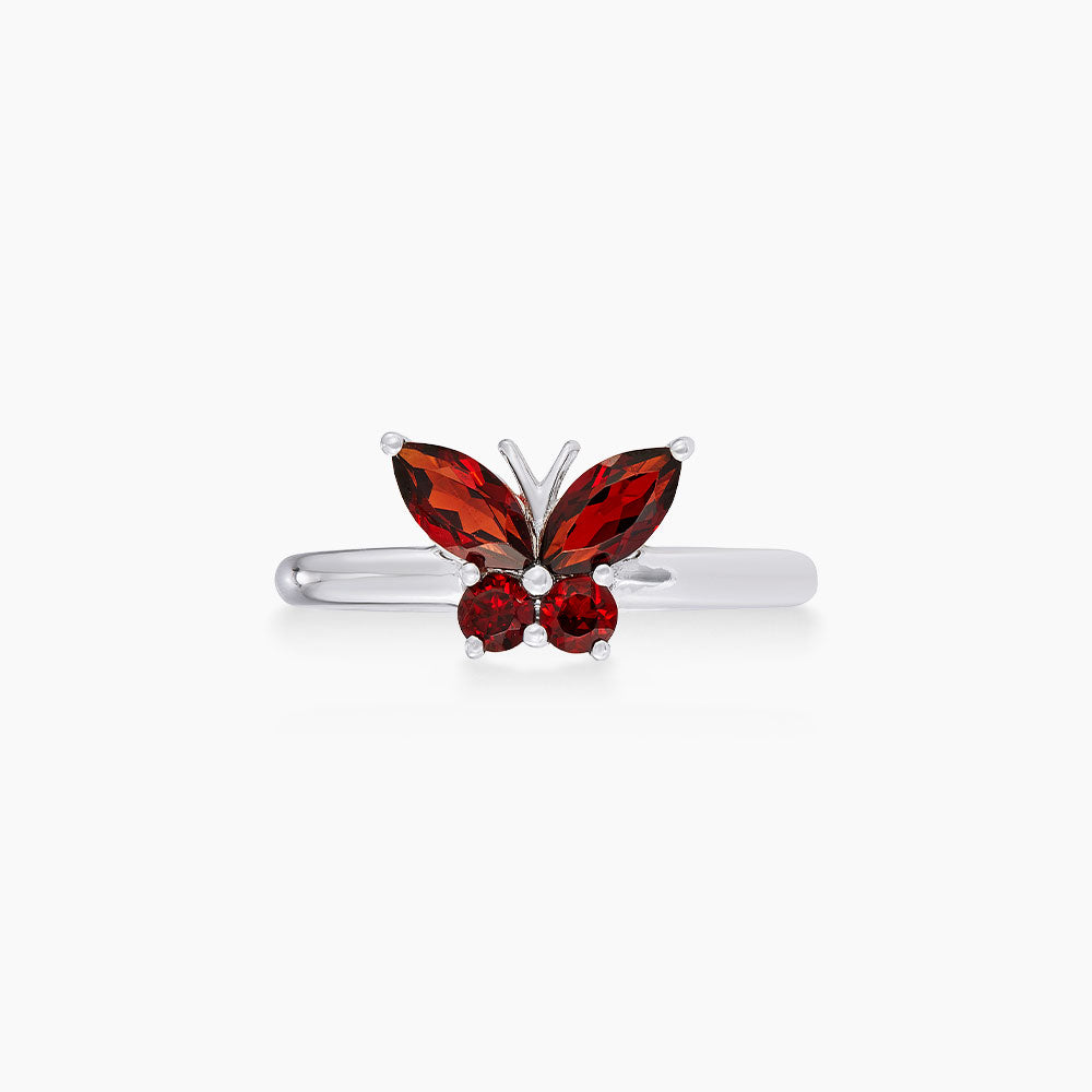 Marquise Garnet Gemstones Ring in 375/9K White Gold 274340126(R)-GARN