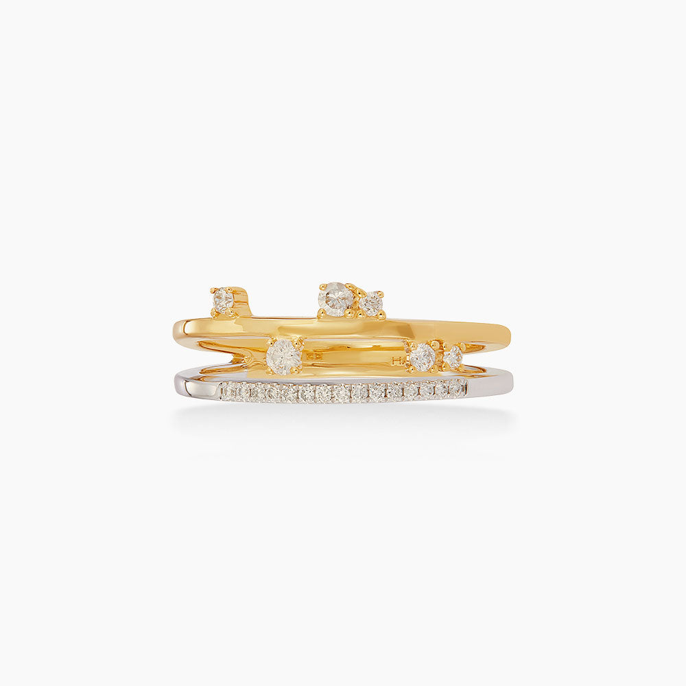 Diamond Ring in 375/9K Yellow and White Gold 274360126