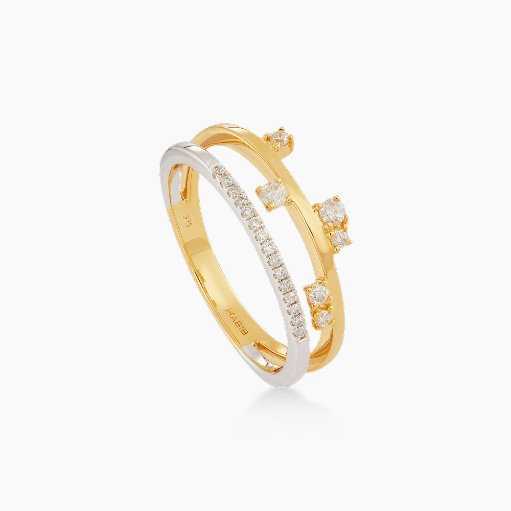 Diamond Ring in 375/9K Yellow and White Gold 274360126