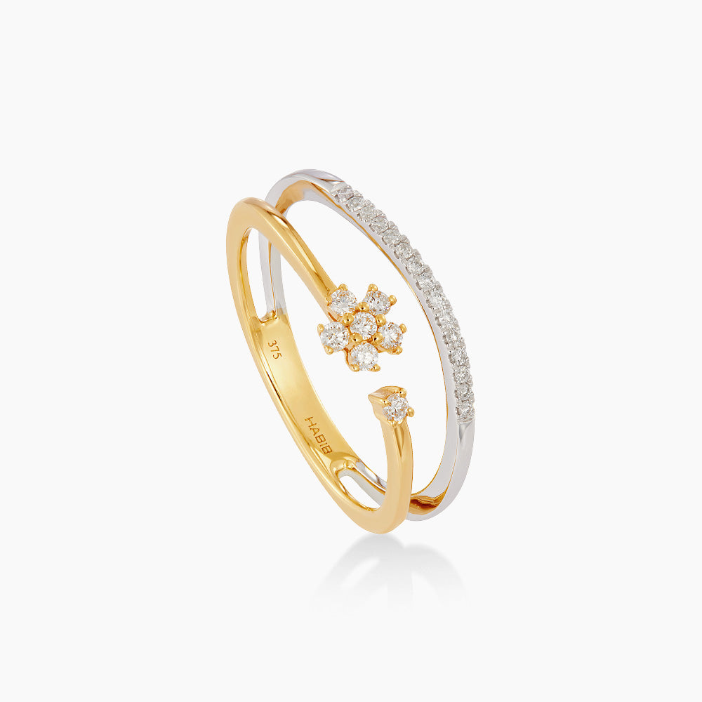 Diamond Ring in 375/9K Yellow and White Gold 274370126