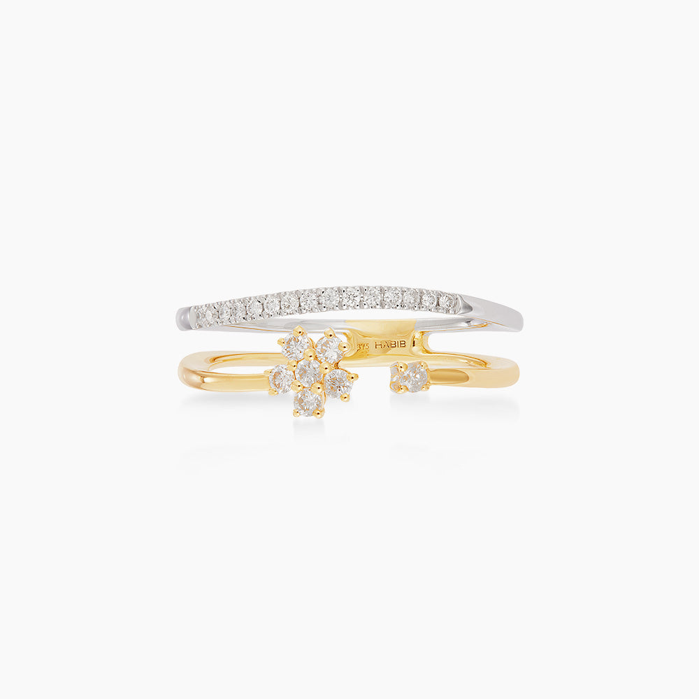 Diamond Ring in 375/9K Yellow and White Gold 274370126
