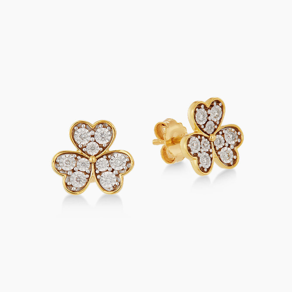 Diamond Earrings in 375/9K Yellow Gold 274410126(E)