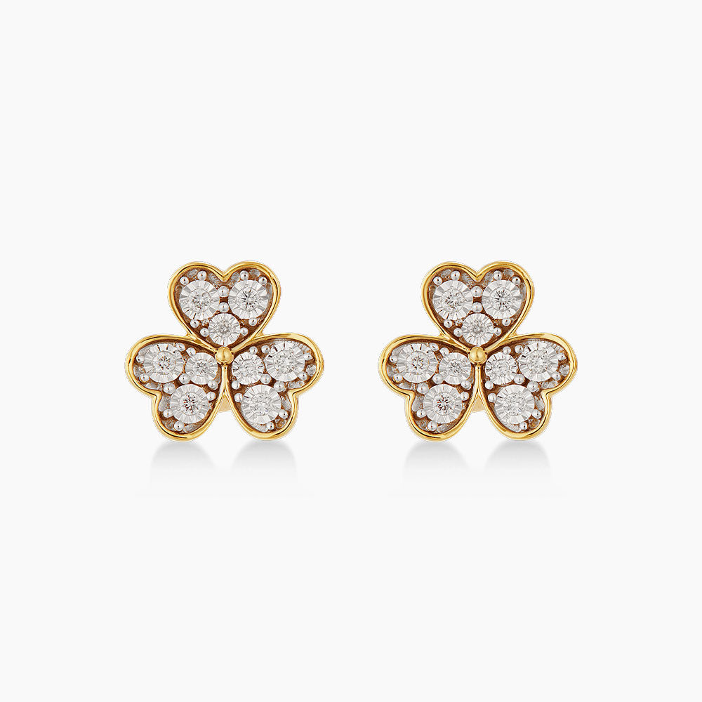 Diamond Earrings in 375/9K Yellow Gold 274410126(E)