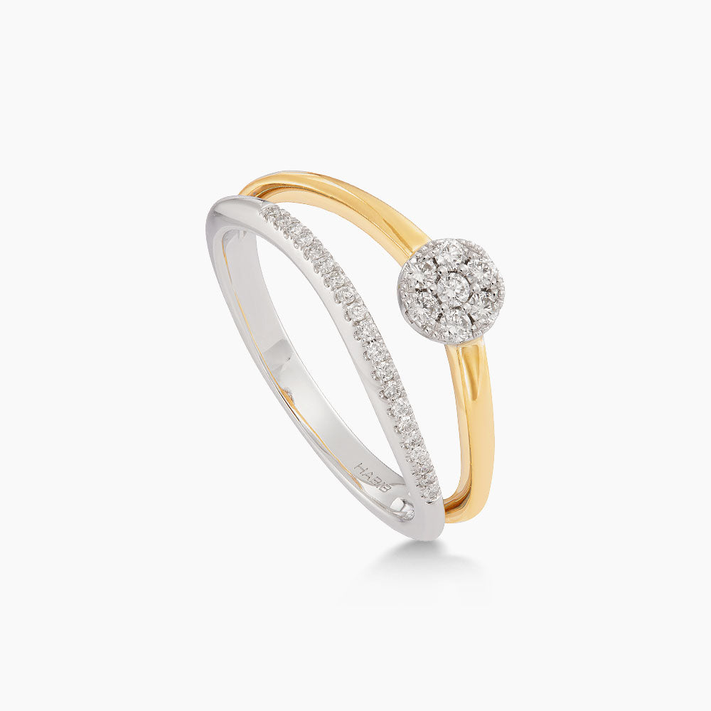 Diamond Ring in 375/9K Yellow and White Gold 274430126