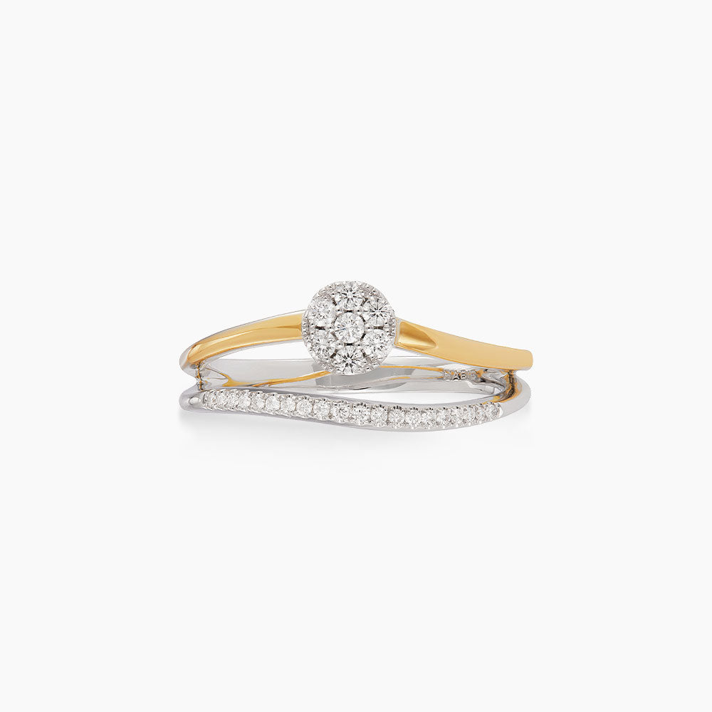 Diamond Ring in 375/9K Yellow and White Gold 274430126