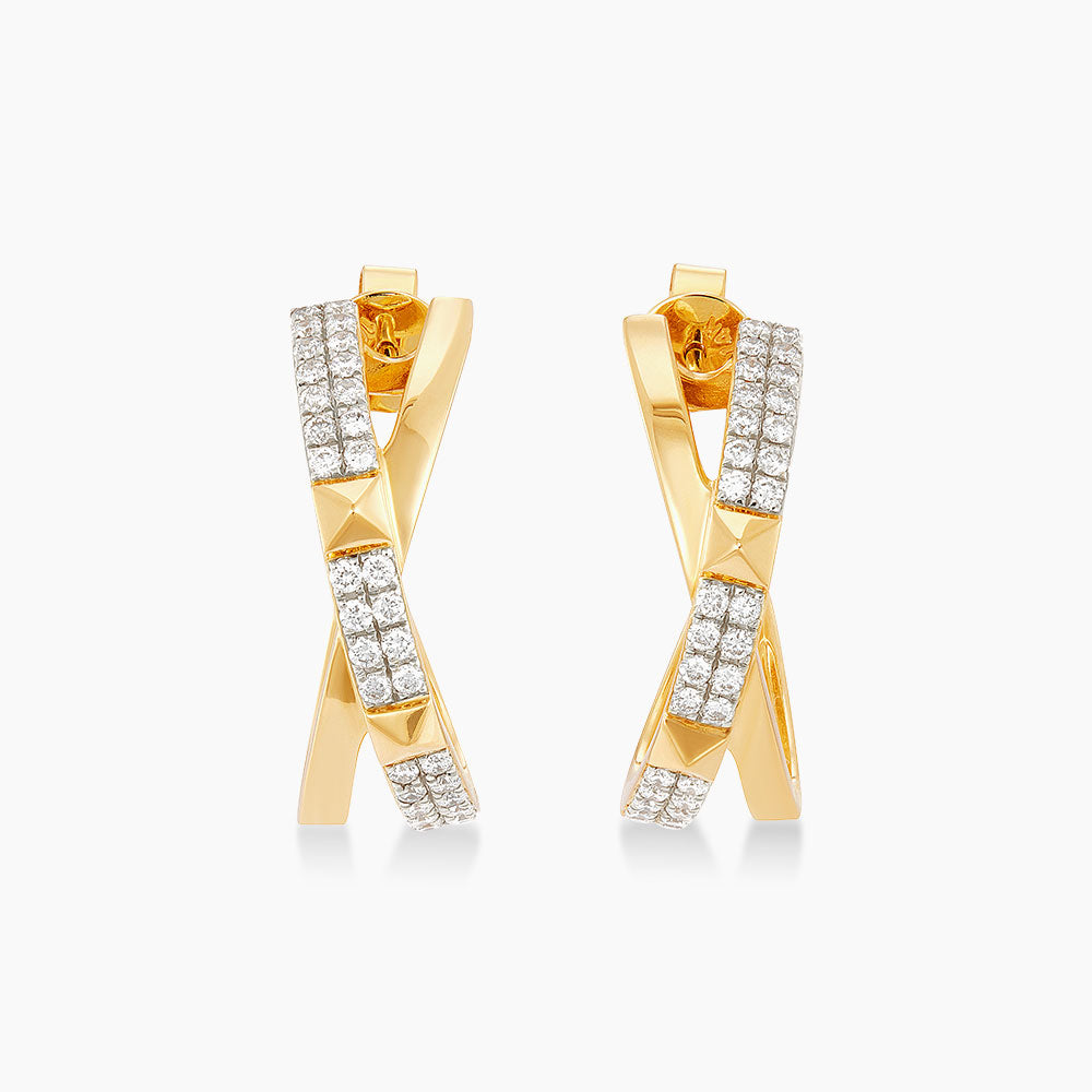 Diamond Earrings in 750/18K Yellow Gold 274480126(E)