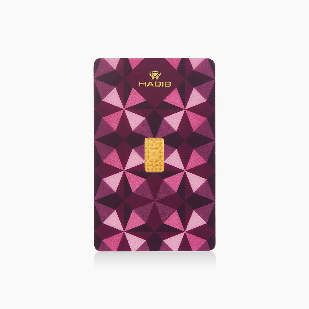 HABIB 1g 999.9 Gold Bar Sirio collection (Purple)
