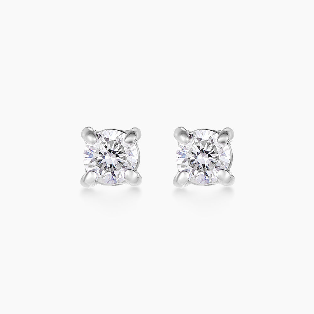 Diamond Stud Earrings in 375/9K White Gold 44902(9C)-9-WG