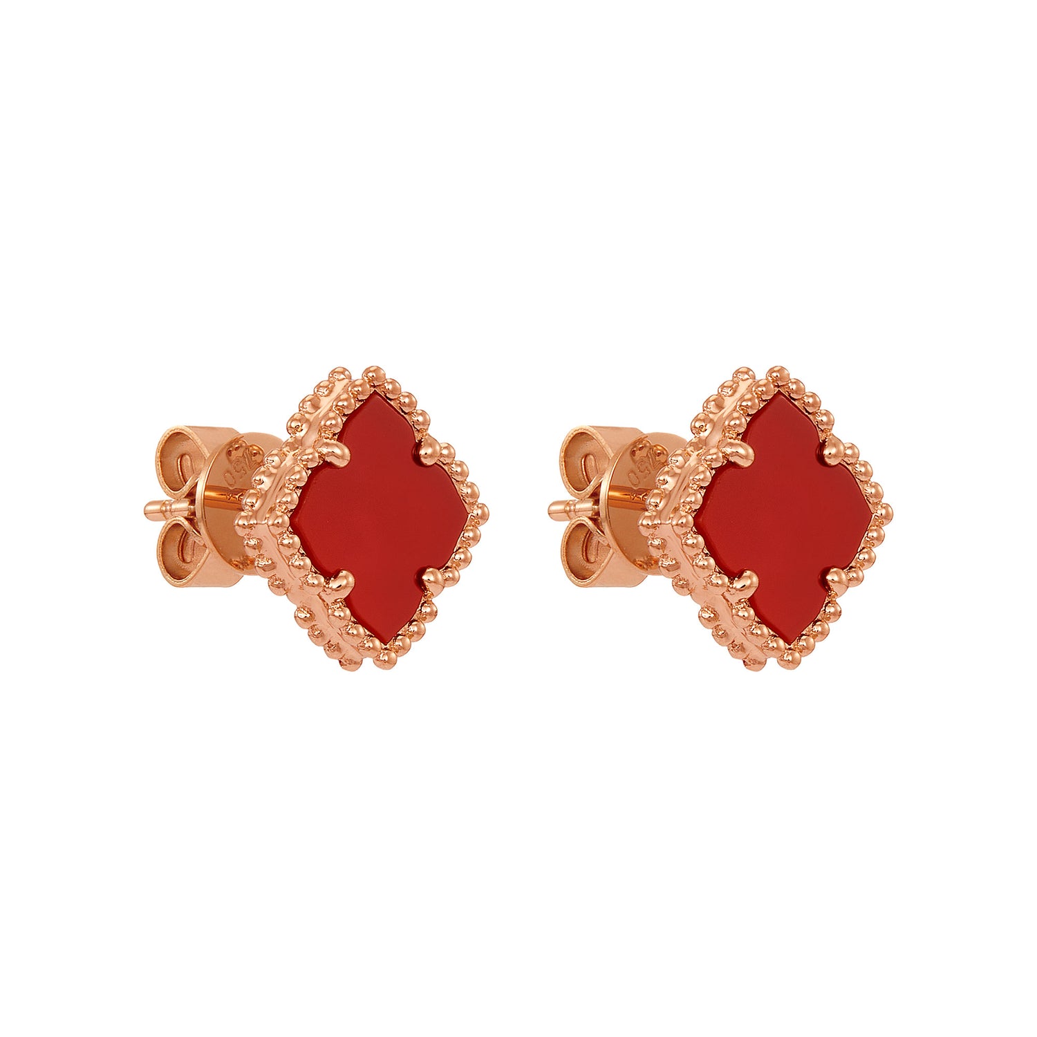 Carnelian Earrings in 750/18K Rose Gold 457800125(RG)-CARN