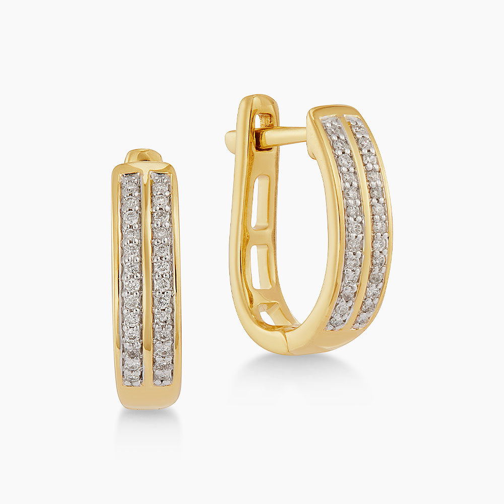 Diamond Earrings in 375/9K Yellow Gold 458330126(YG)