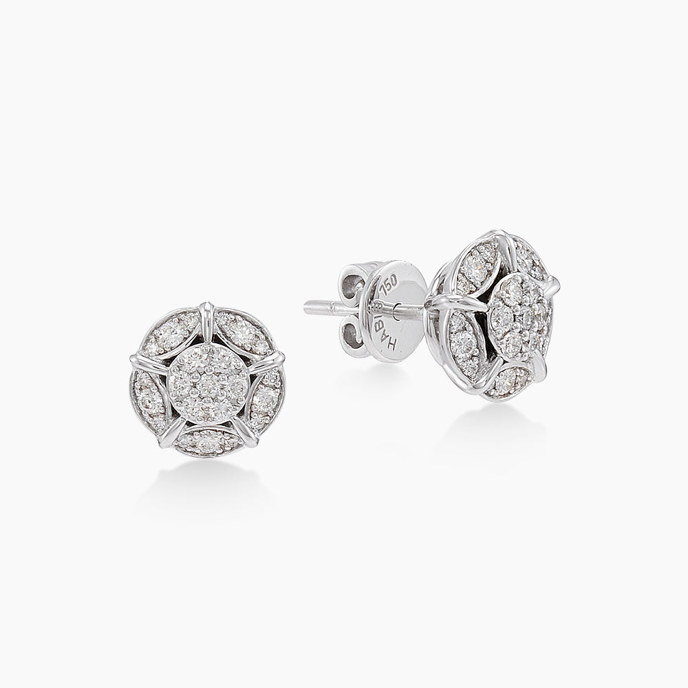 Diamond Earrings in 750/18K White Gold 274291225(E)