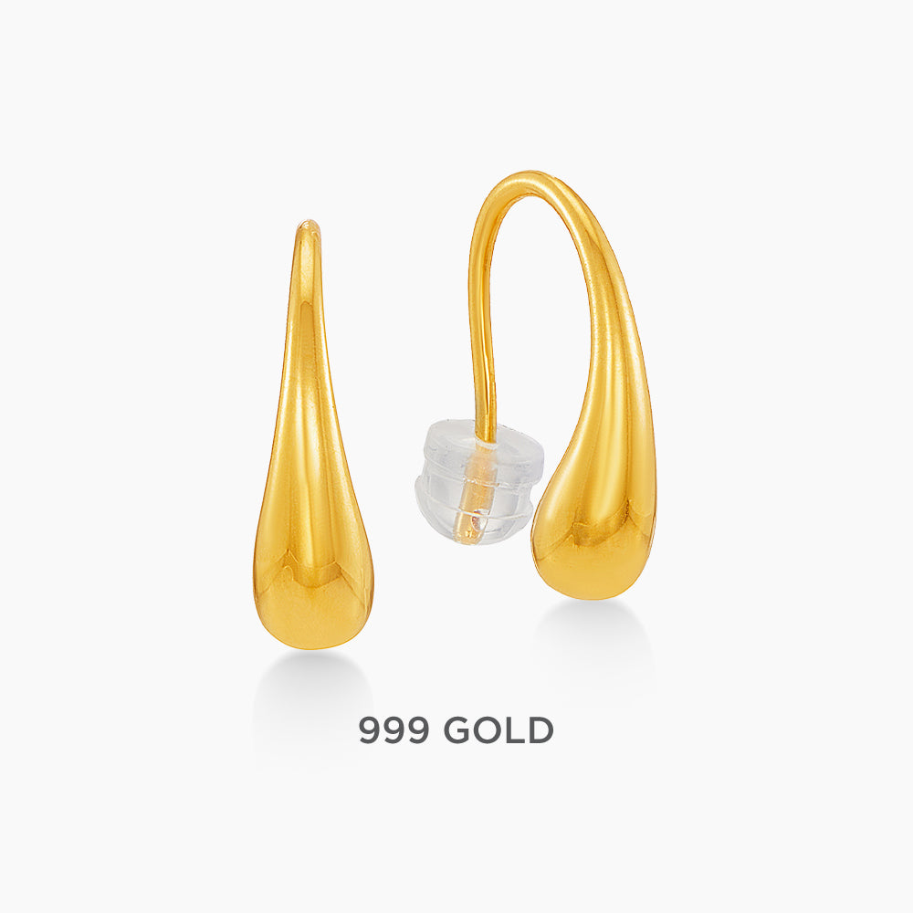 999/24K Yellow Gold Earrings 9300008Y