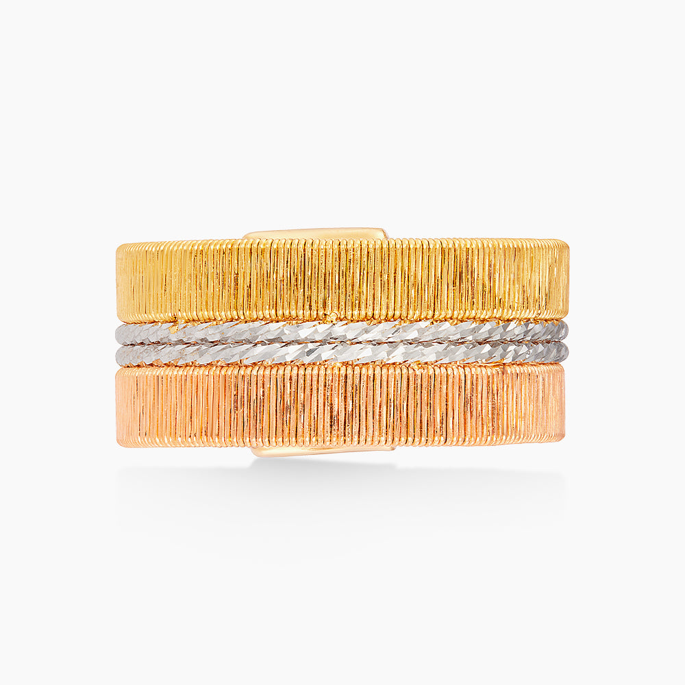 SICILIA | Oro Italia 916 Yellow, White and Rose Gold Ring GR61880326-TI (22K Gold)