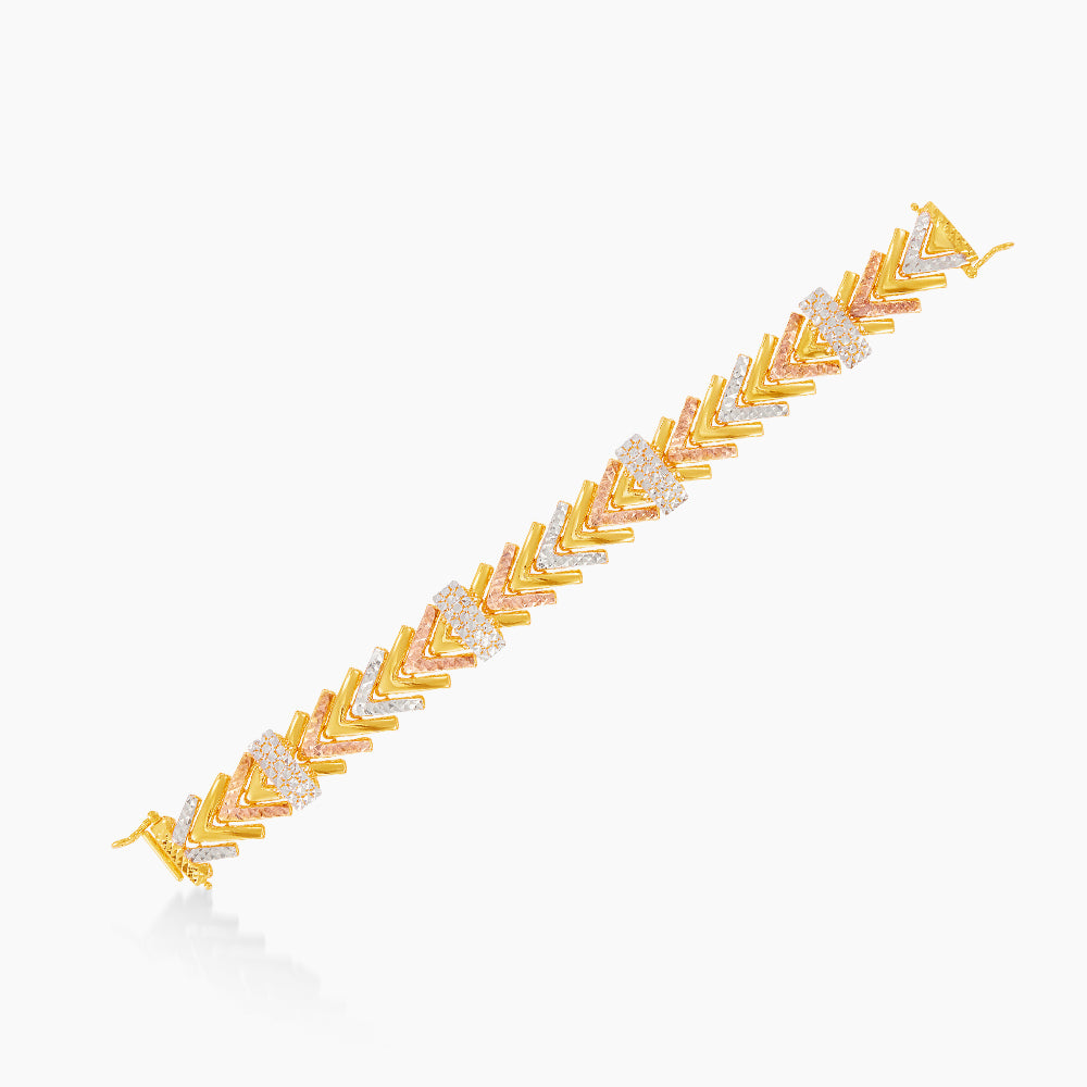 916/22K Yellow, White and Rose Gold Bracelet 6700116YWR
