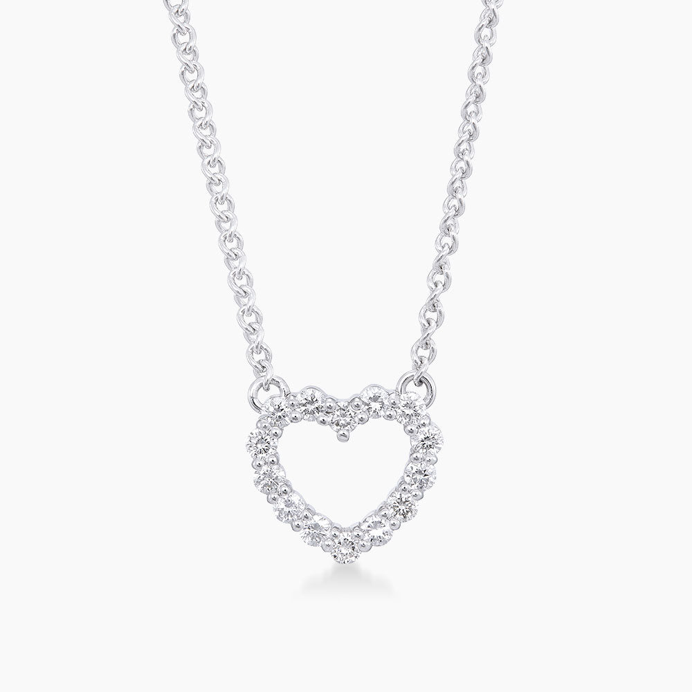 Round Diamond Necklace in 750/18K White Gold 559590922