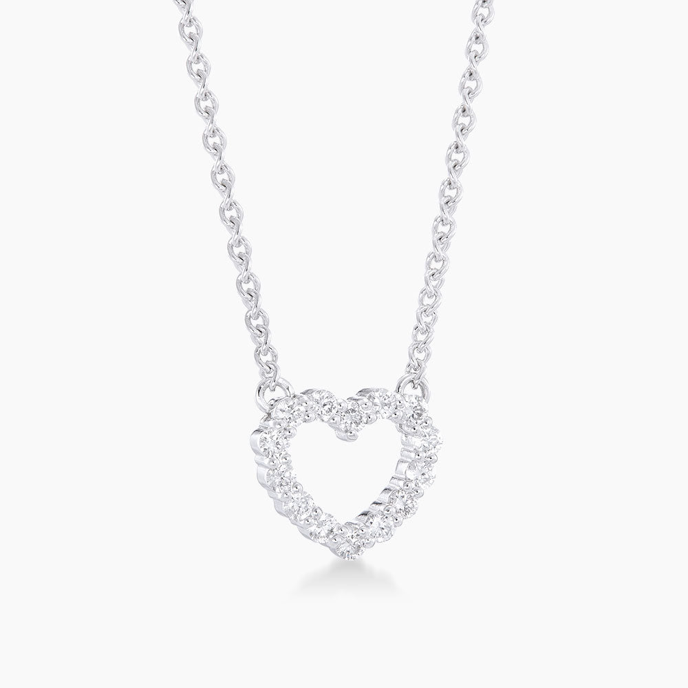 Round Diamond Necklace in 750/18K White Gold 559590922