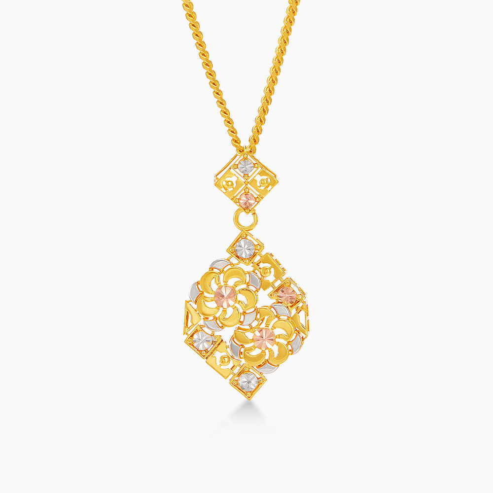 916/22K Yellow, White and Rose Gold Pendant 6200011YWR(P1)