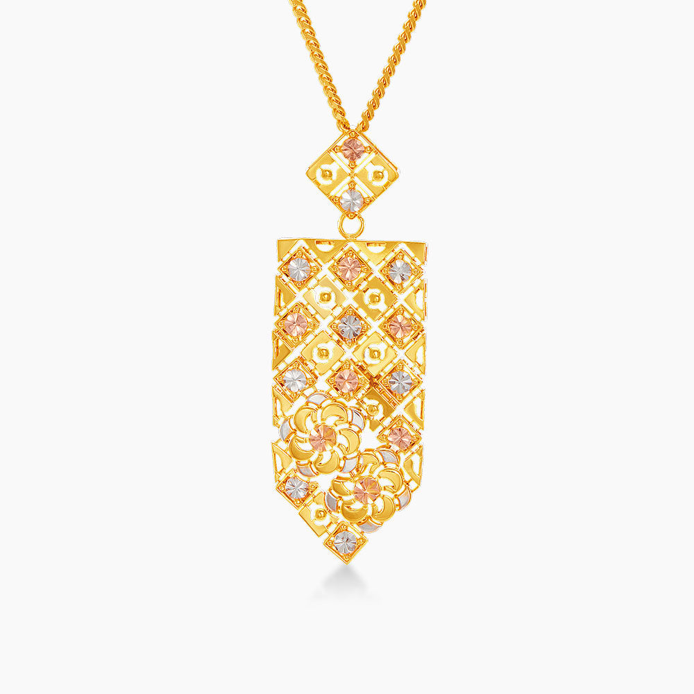 916/22K Yellow, White and Rose Gold Pendant 6200011YWR(P2)