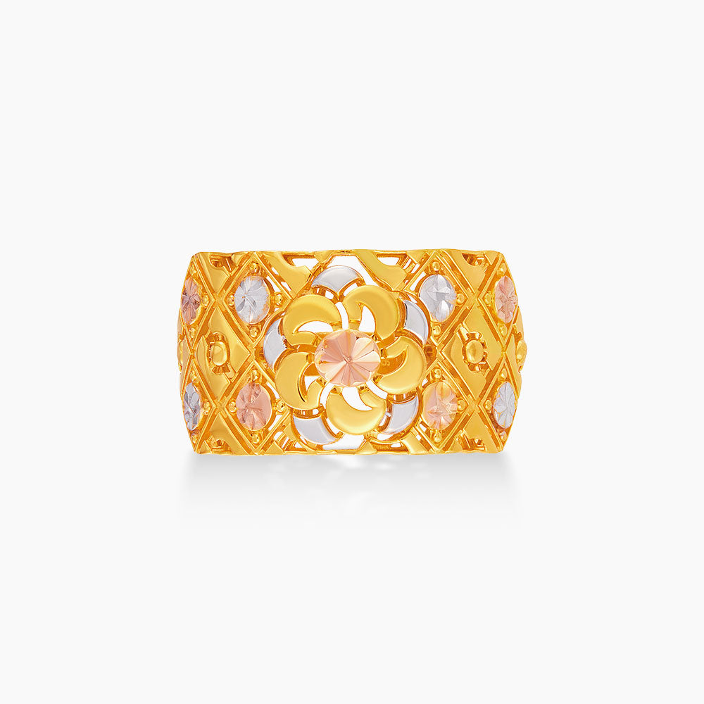 916/22 Yellow, White and Rose Gold Ring 6200011YWR(R1)
