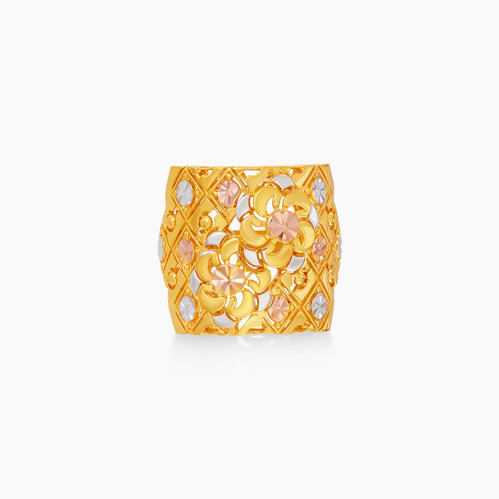 916/22K Yellow, White and Rose Gold Ring 6200011YWR(R2)
