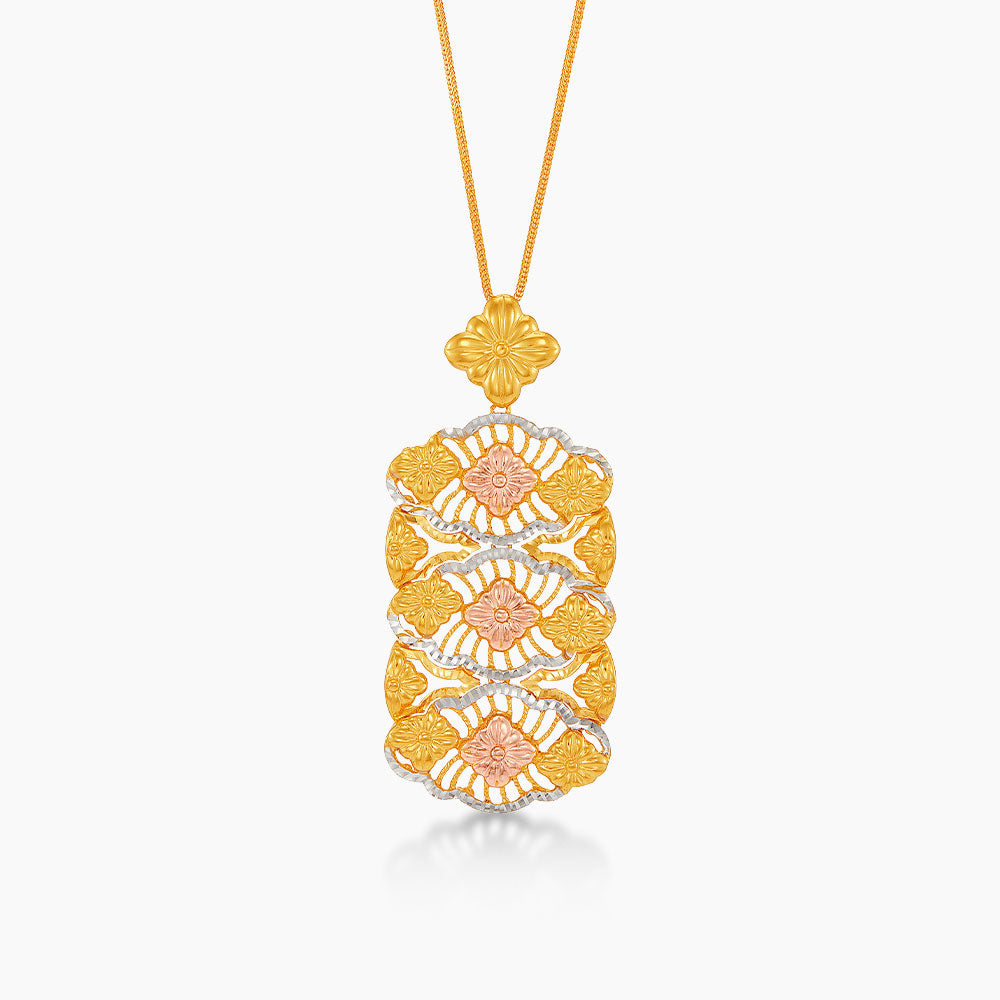 916/22K Yellow, White and Rose Gold Pendant 6200012YWR(P1)