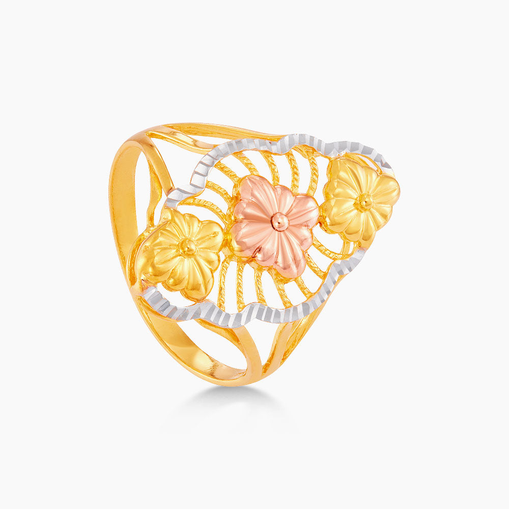 916/22K Yellow, Rose and White Gold Ring 6200012YWR(R1)
